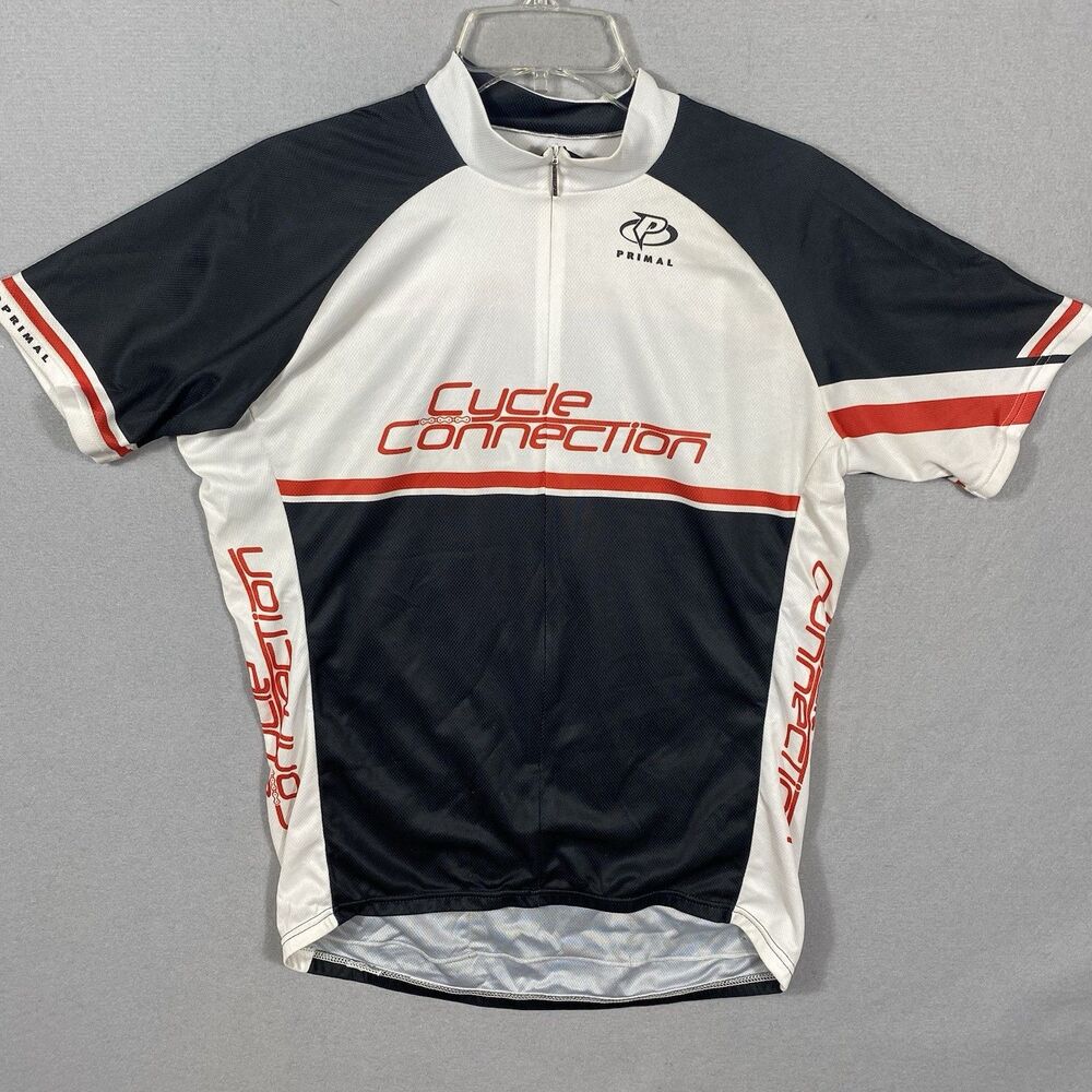 Primal Cycling Jersey Cycling Connection Men's Large 3/4 Zip Up